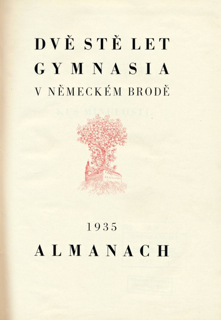 Titulní strana almanachu